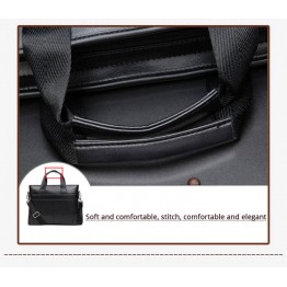 Men’s soft comfortable scratch resistant leather elegant messenger briefcase bag